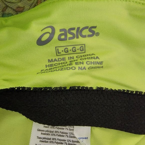 ASICS Neon Green Halter Racer Back Strappy Dry Built-in Bra Sports Tank Top L - Picture 10 of 13